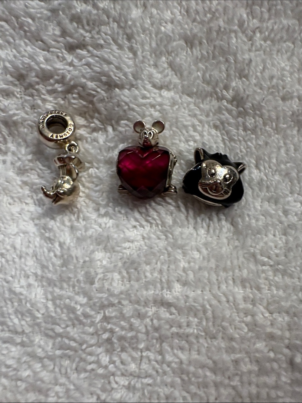 Disney parks Pandora Silver .925 Trio set of 3 Figaro chef Mickey & Pink Mickey - Picture 5 of 9